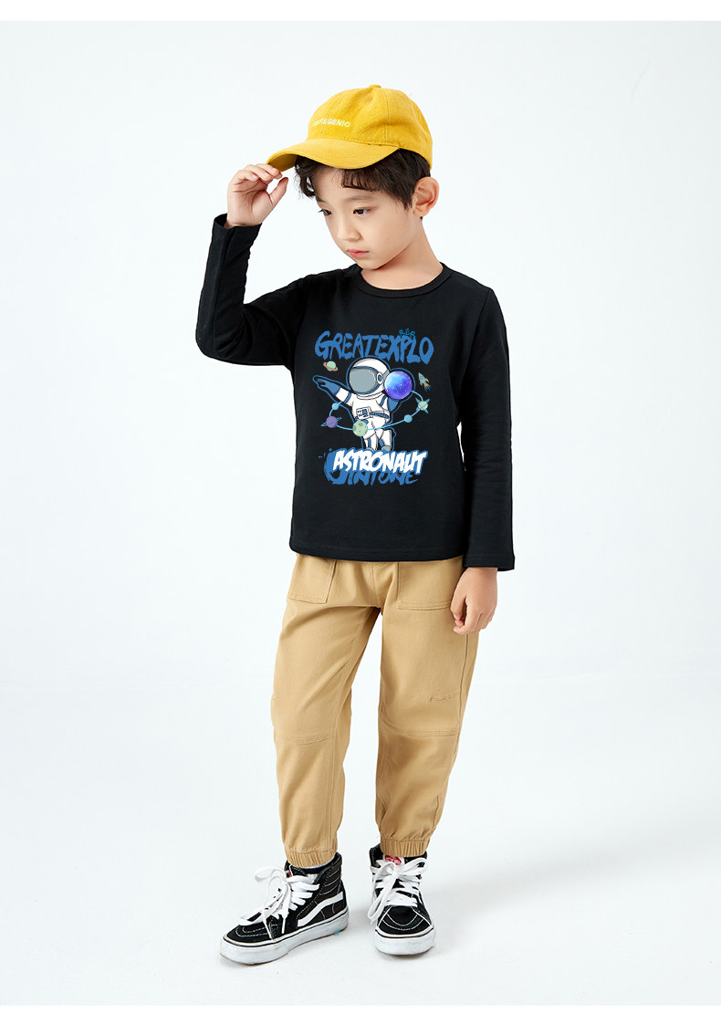 Romon 罗蒙 2022年秋季新款 儿童春秋纯棉长袖上衣 天猫优惠券折后￥29.9包邮（￥49.9-20）男、女童多色可选