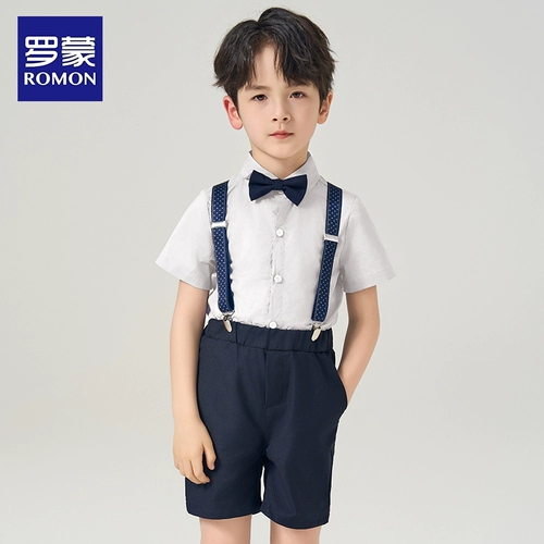 Детский костюм мальчика цветочника, комплект, летний пиджак классического кроя, в британском стиле