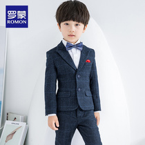 Romon childrens suit suit boy flower girl dress piano performance uniform