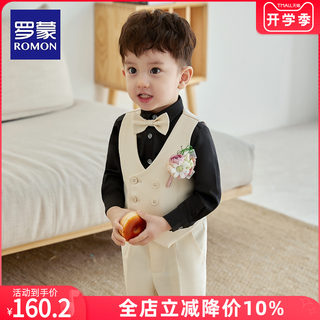 Romon boy suit suit one-year-old dress boy baby small suit birthday child small suit wedding flower girl