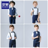 Детский костюм мальчика цветочника, платье девочки цветочницы, жилет, комплект, пианино, наряд для музыкальных выступлений для мальчиков, благородный крой