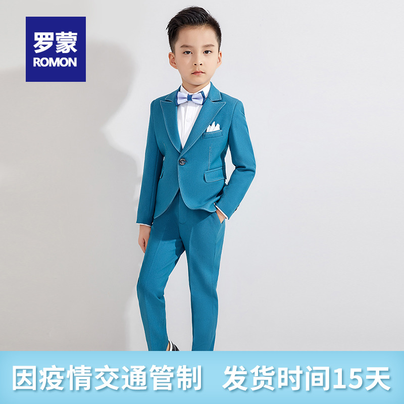 Romon boy suit suit three sets of Inron children's gown for children boy casual little western suit