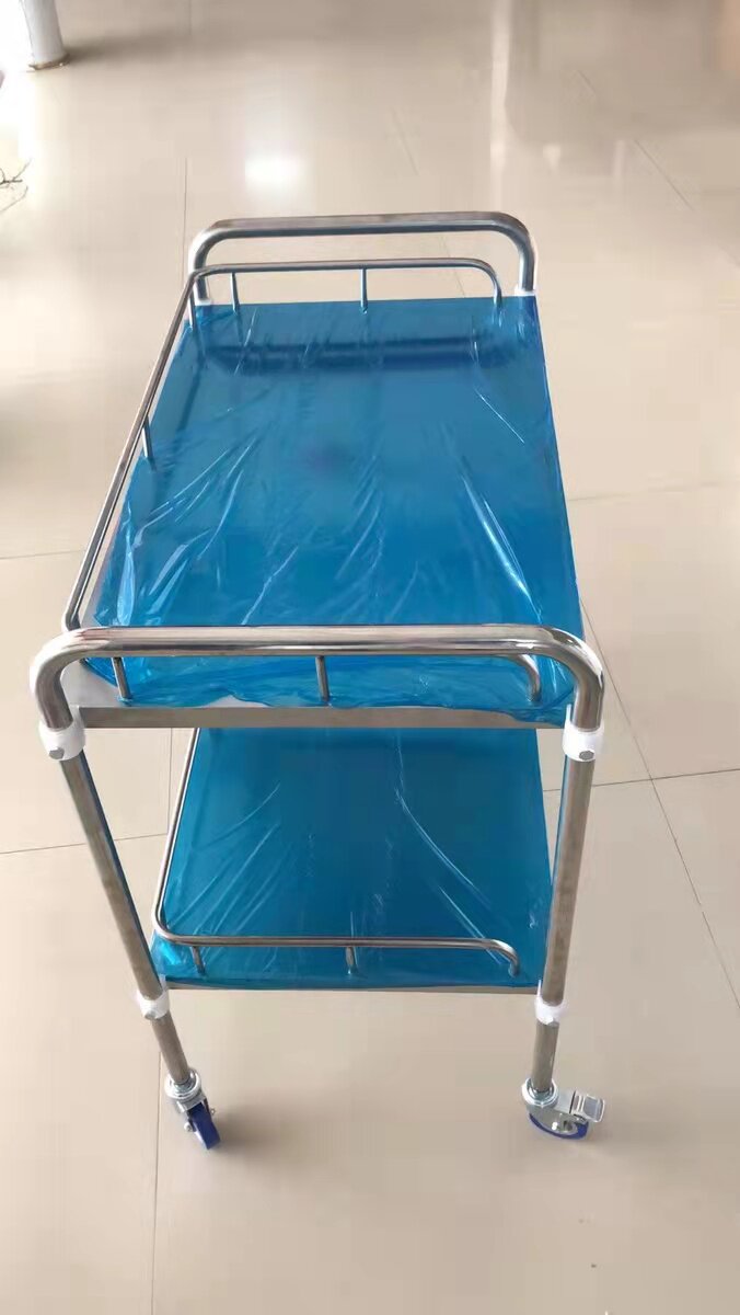 不锈钢两层医用治疗车器械台换药车实验室牙科门诊所医院推车定制