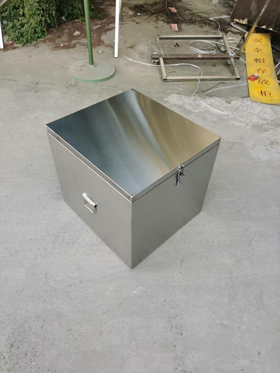 定制201/304加厚不锈钢工具柜上翻盖带锁储物柜工业箱子收纳柜子