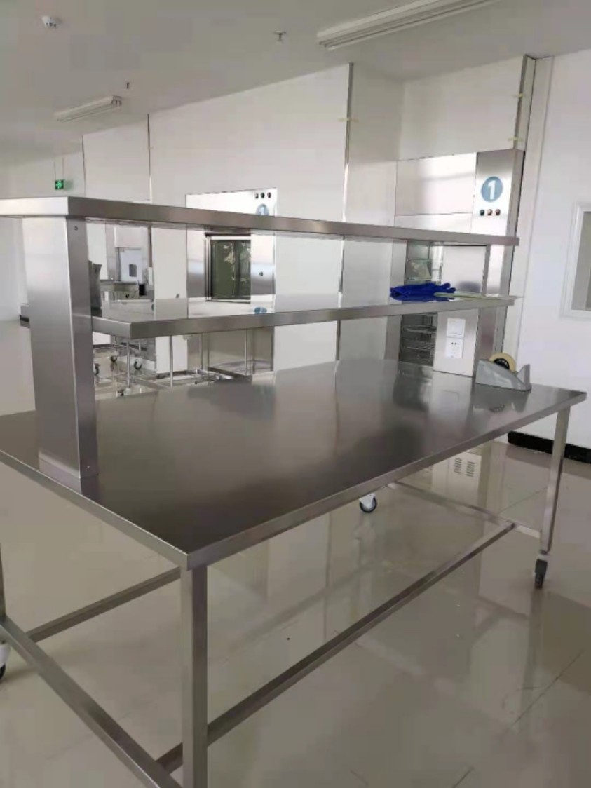不锈钢移动工作台实验室操作台医用手术室双面器械分检台加厚定制