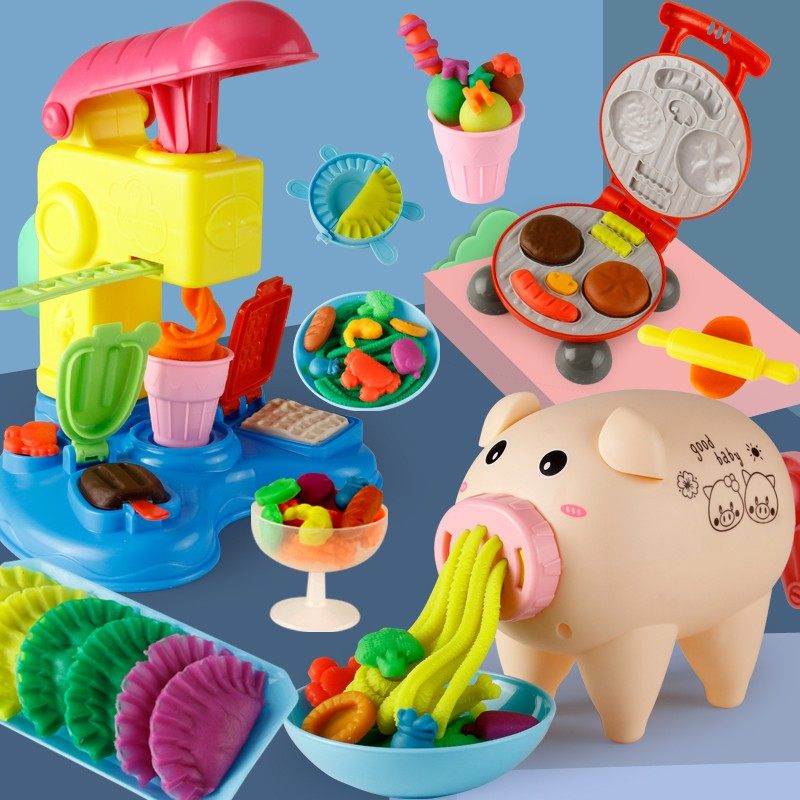 Noodle machine children's toys non-toxic plasticine girls food grade color clay handmade mold set
