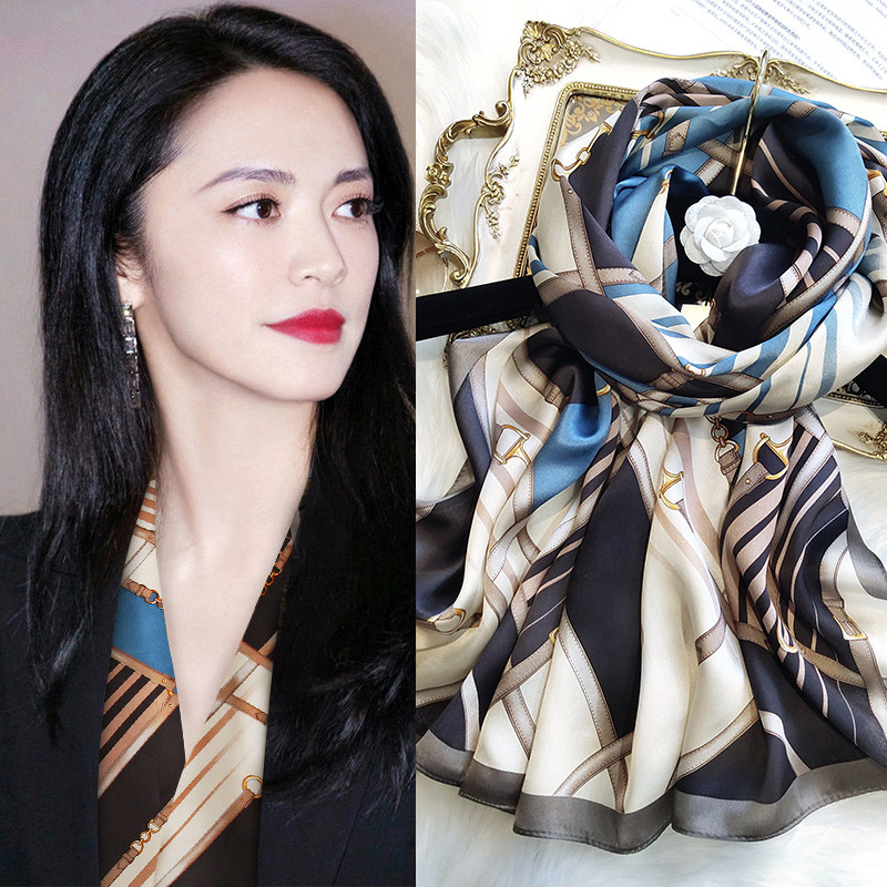 Hangzhou Silk Silk Scarf Female Hundred Spring and Autumn Scarf Mom Mother Mother Mother Mother Middle Age Smo Winter Shawl Scarf