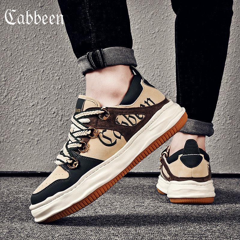 Cabin shoes men's shoes summer breathable 2023 new red flash leather casual shoes for men's tide shoes