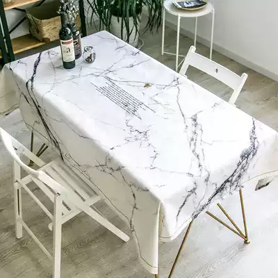 Net celebrity ins tablecloth fabric Modern simple dining table cloth water repellent Nordic tablecloth Coffee table cloth Cabinet cover cloth Marble