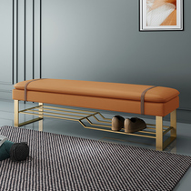 Bed Tailstool Bedroom Light Lavish Changing Shoes Stool Soft Bag Cushion Bed Front Bench Bed Tail Sofa Bed tatami modern minimalist strip stool