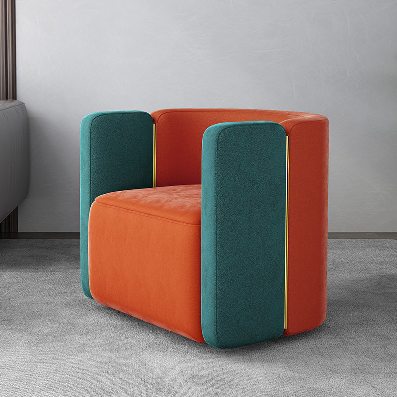 Muye 360 ​​degree fabric single rotatable sofa chair modern minimalist living room home leisure chair light luxury leather