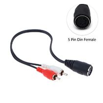 5 Pin Din Female To 2 RCA Male Plug AMP Professional Grade
