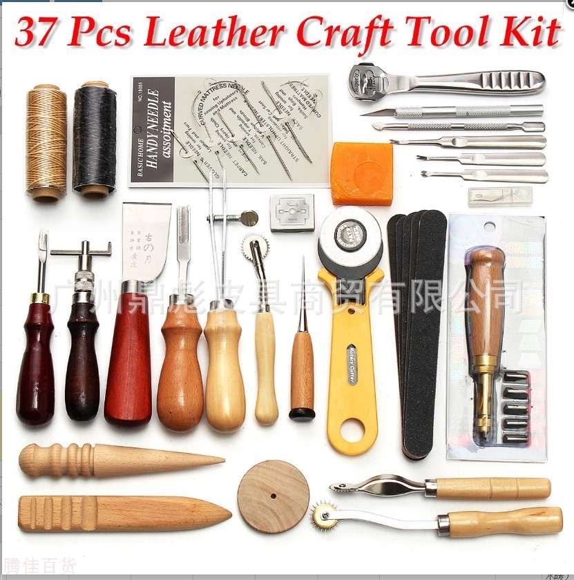 Leather DIY Tools DIY 37 Pieces Leather Craft Set