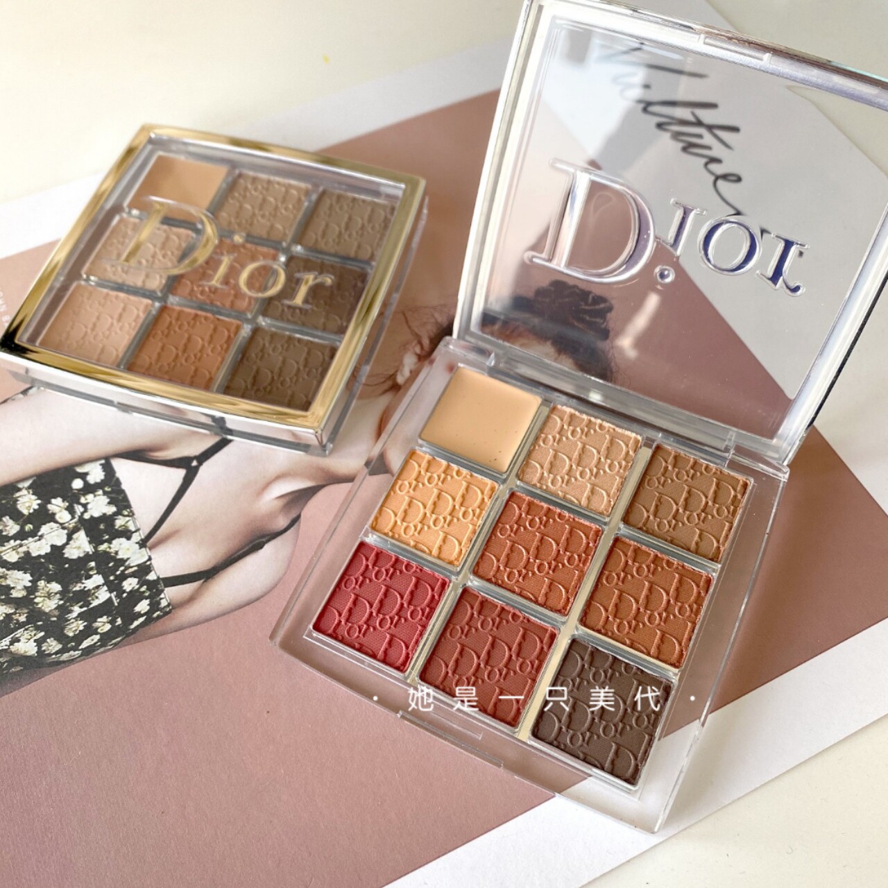 US Purchase Dior Dior Background Nine Color Eye Shadow Pan Color Makeup Repair Pan Nine Palace Gg Eye Hit Bottom 001003