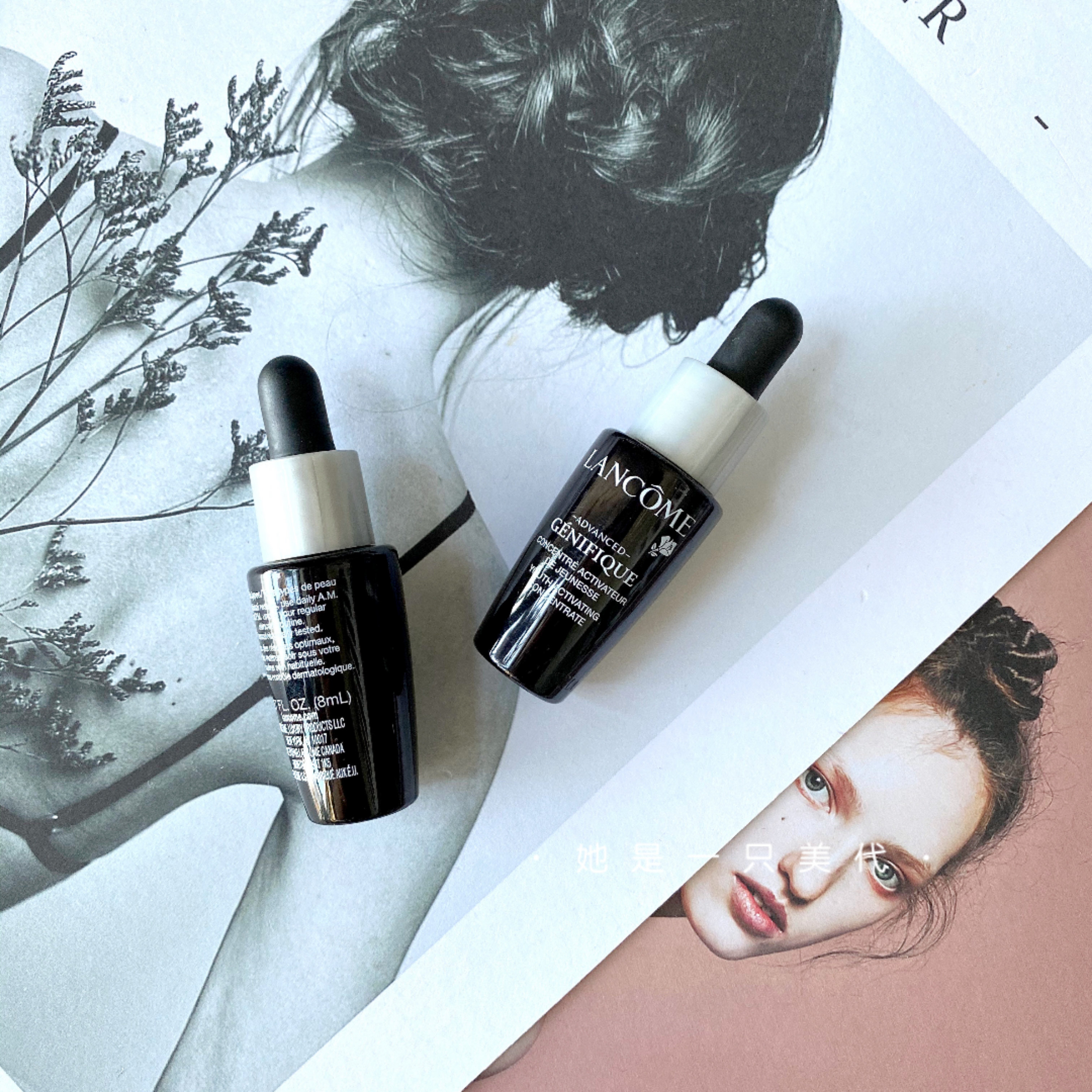 US purchase of Lancome Lancôme small black bottle essence muscle bottom liquid moisturizing and pulling compact medium 8ml with dropper