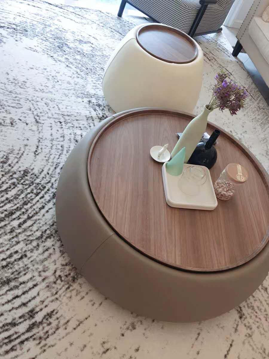 Italian tea table designer Jian Yoo light extravagant and creative small family of round side several storage combinations Fan Wei Qi Home