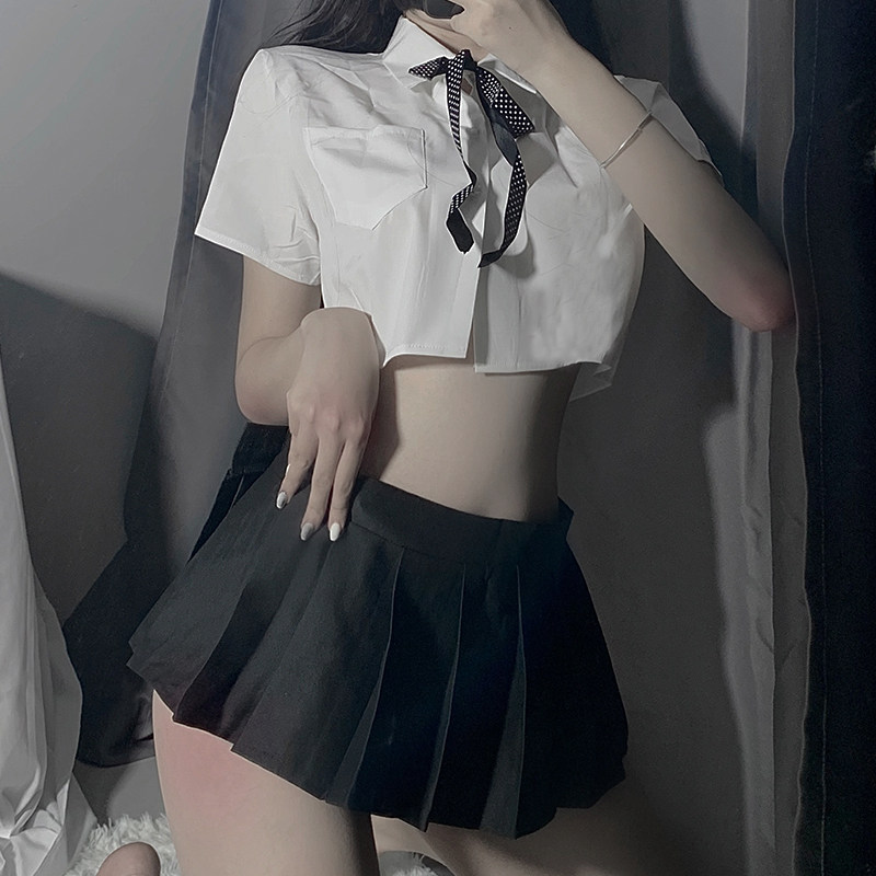 Interest Lingerie Suit Tight JK Uniform Passion Open Stall Seductive Clothing Free From Seductive Little Chest Tease Pyjamas