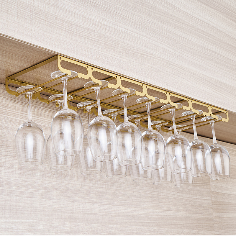 Red Wine Glass Shelf Simple Golden High Foot Cup Shelf Home Wine Glass Shelf Iron Art Creative Hanging Cup Shelf Upside Down Wine Rack