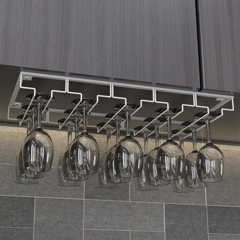 Black Home High Foot Cup Shelf Wine Rack Red Wine Cup Shelf Upside Down Wine Glass Rack Pendulum hanging hanging hanger