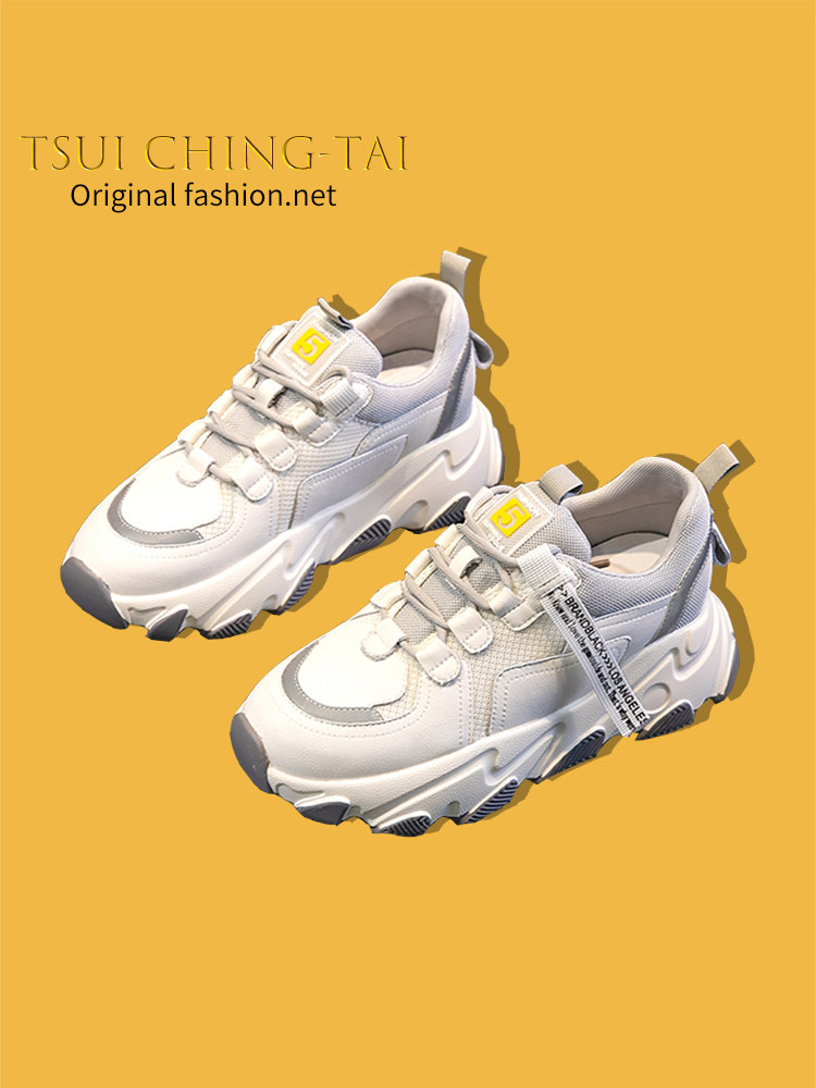 Tsui Ching-Tai~Xu Family Original Leather Daddy Shoes 2022 Spring/Summer Casual Breathable Inner Heightening Shoes