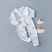 Conjoined clothes spring autumn baby pure cotton male and female baby even body suit creeping clothing sleepwear long sleeve open gear halagha