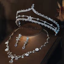Bride Crown Headwear South Korea Style Customised Heel Brief Zircons Stone Crystal Line Hair Stirrup Crown Wedding Dress Accessories students