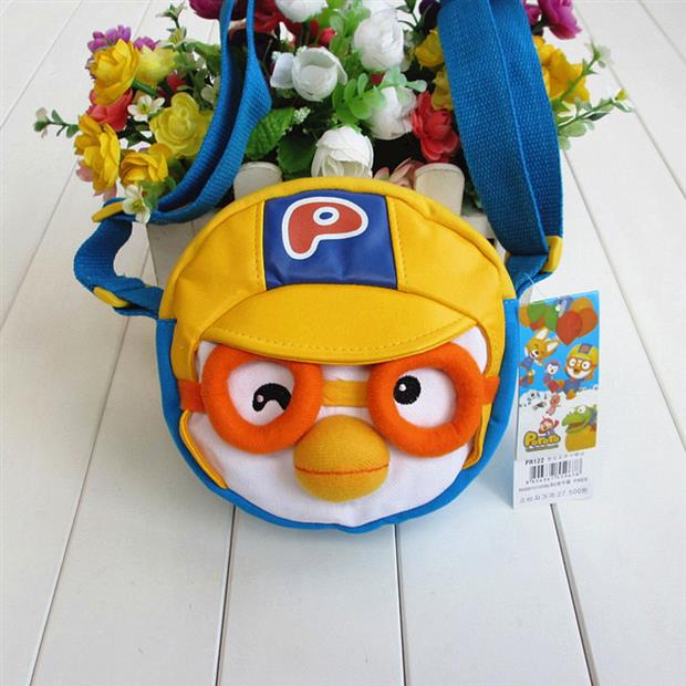 Guan Tong cùng đoạn Penguin túi Hàn Quốc PORORO túi trẻ em nhỏ đeo chéo hoạt hình dễ thương cho bé ba lô thủy triều - Túi bé / Ba lô / Hành lý balo kéo cho bé