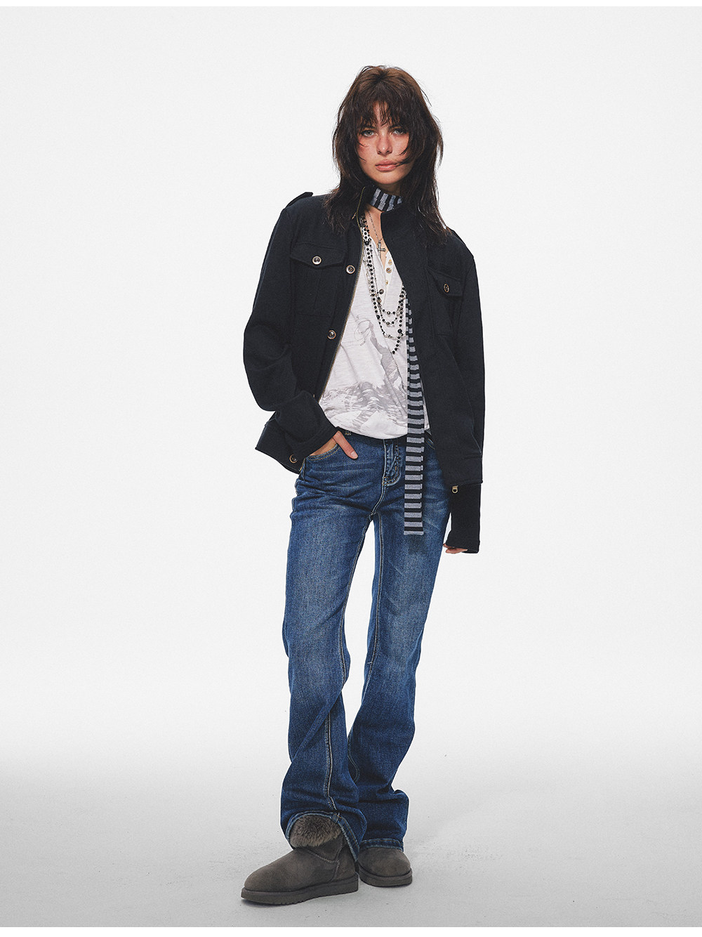 TREclub Stand Collar Workwear Jacket