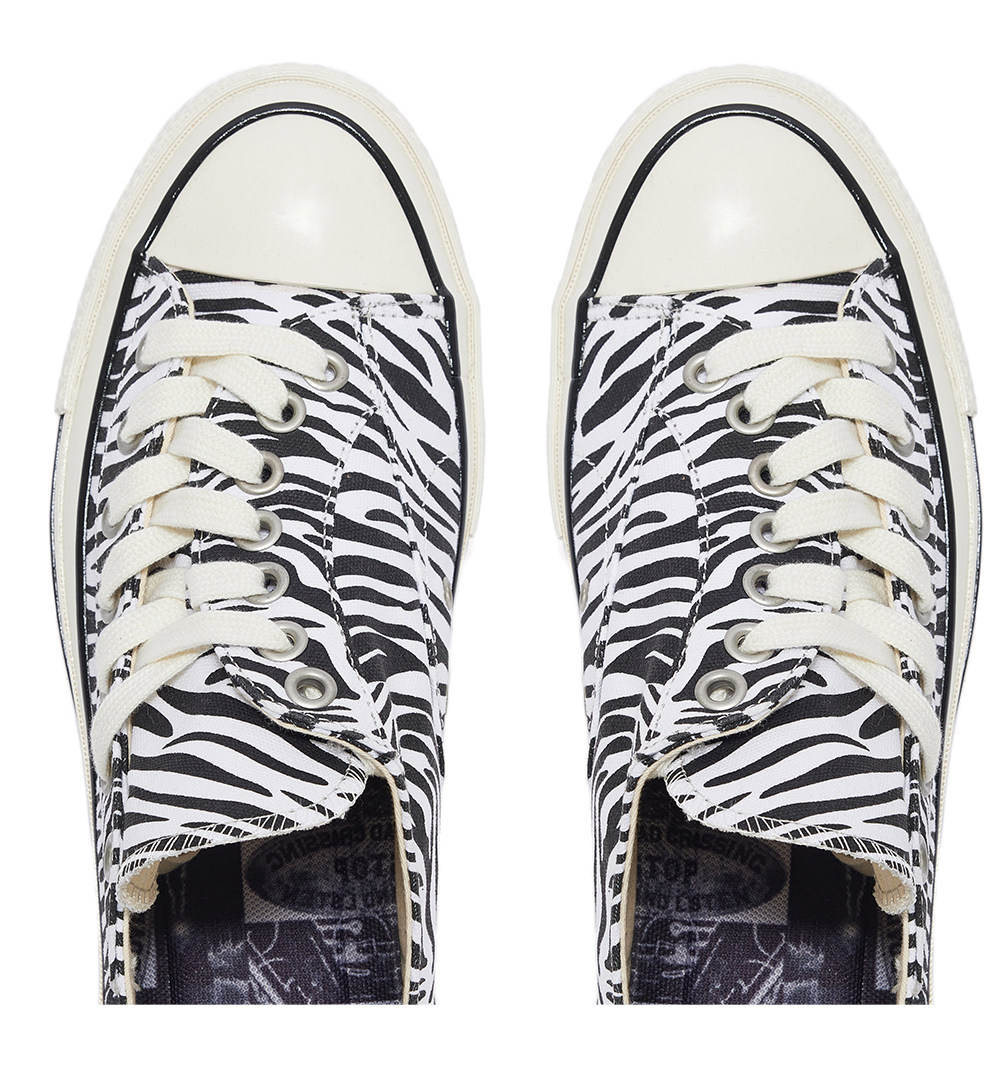 TREclub Canvas Zebra Print Low-Top Sneaker