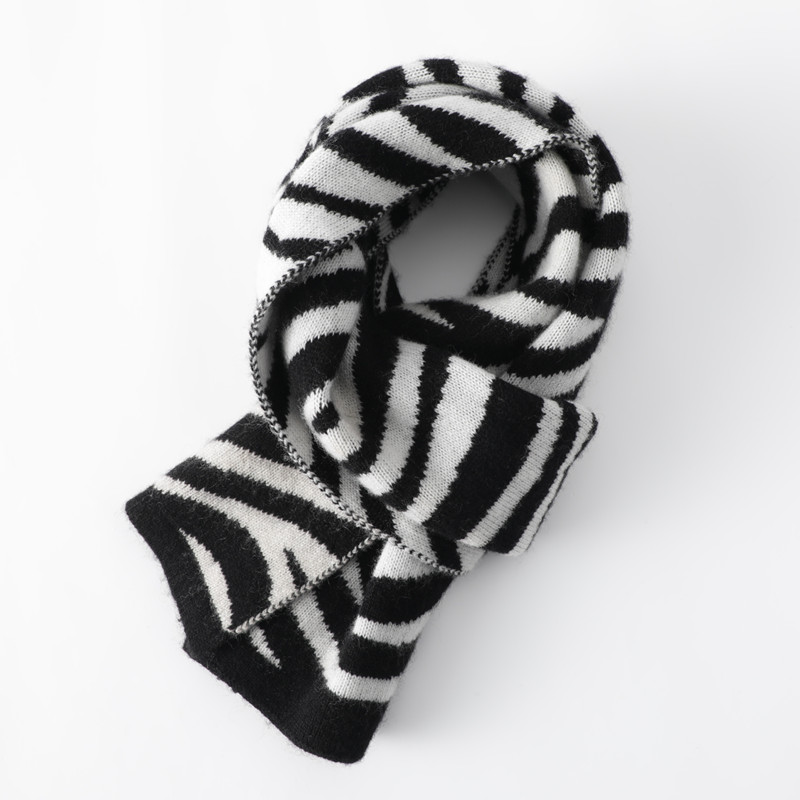 2020 new zebra pattern cashmere scarf female winter warm Korean version all-match ins tide fashion net red scarf male