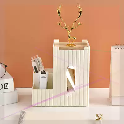 Northern fir household light luxury paper tissue box sanitary carton living room dining room coffee table Nordic simple multifunctional storage box 4