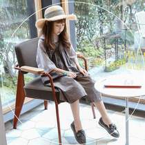 Super Western style girls wide leg pants suit summer 2020 new childrens asian cotton and hemp bib pants medium large virgin outfit