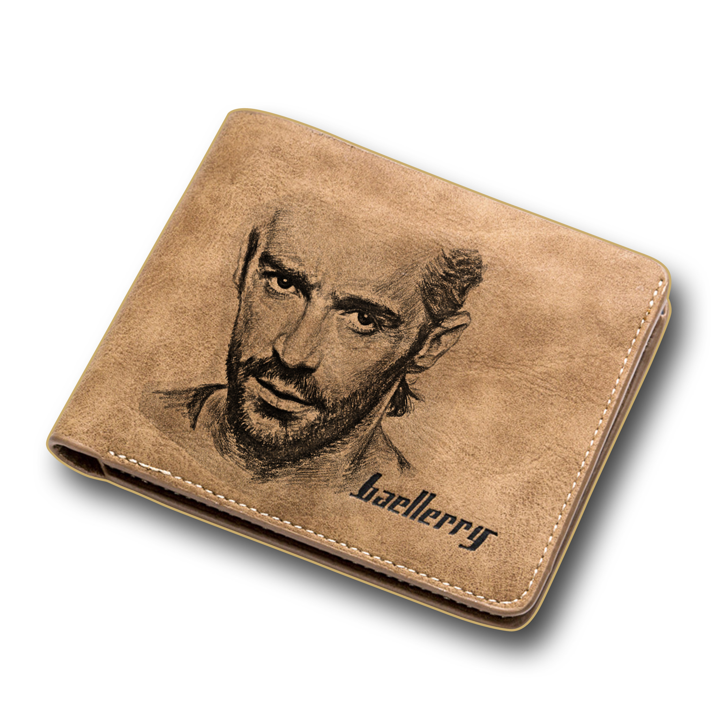 Wallet Lettering Men's Color Candy Gold Powder Paint Visit Exhibition