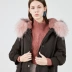 Psalm 颂 PSALTER AINEO Women 2019 thời trang xuân lớn cổ áo lông thú trùm đầu màu hồng pike - Faux Fur