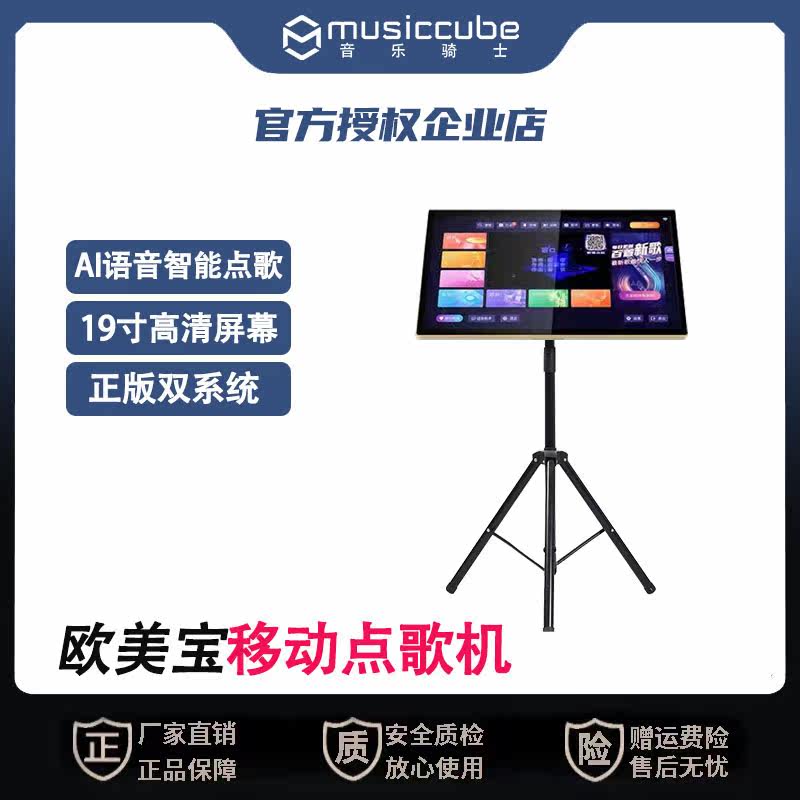 Outdoor mobile karaoke machine Indoor KTV touch karaoke device Portable voice massive music library long battery life