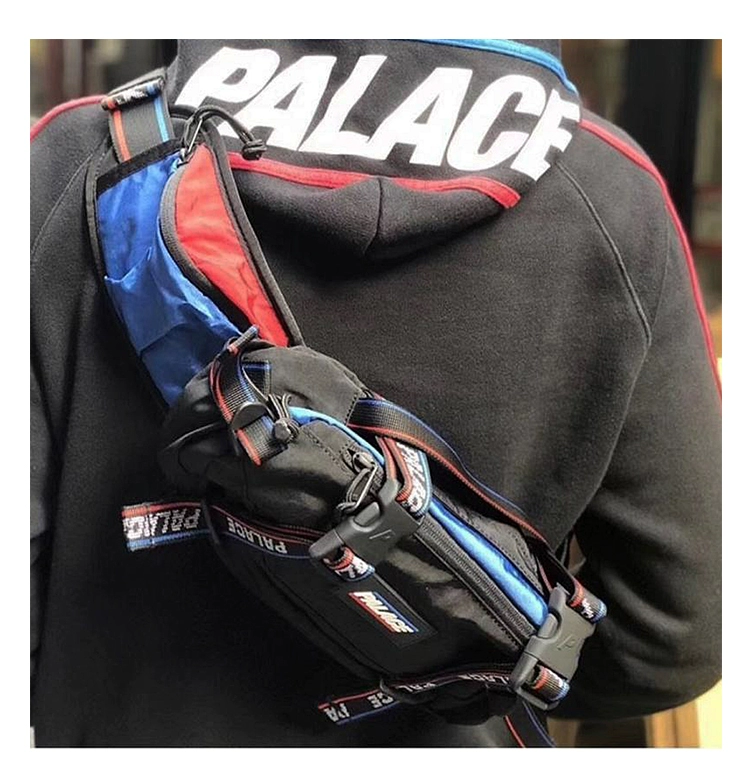 PALACE GENIUS SHOT BAG Bảng chữ cái Chuỗi tương phản Túi đeo vai thông thường Nam và nữ - Túi của con người