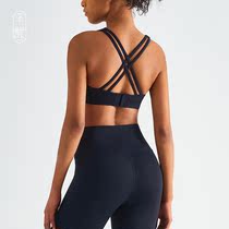 Semi-waking cool sports underwear women shock-proof running gathering anti-lower vertical moderate support for summer beauty thin