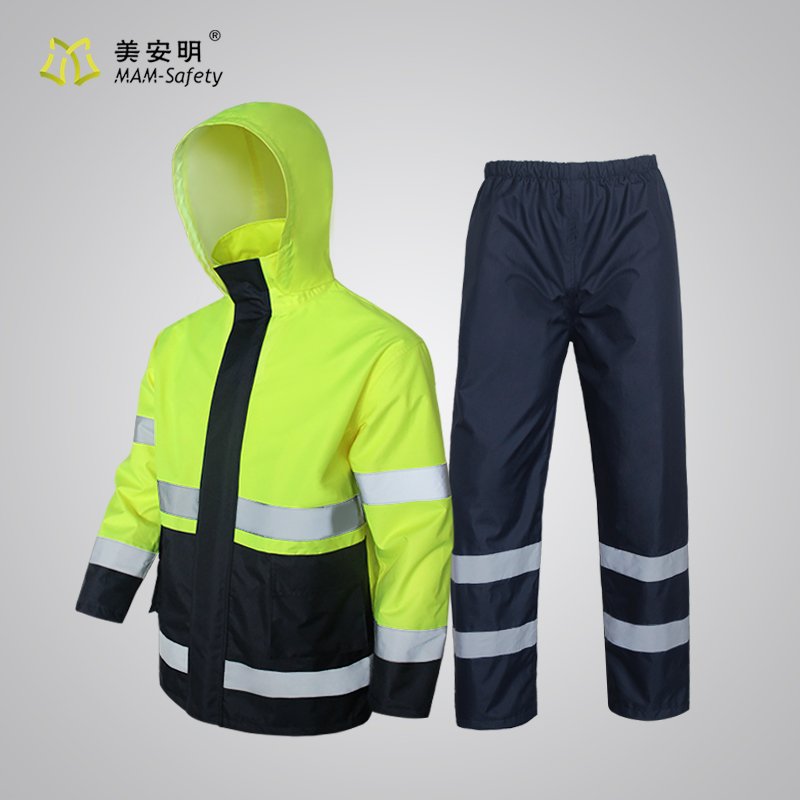 Reflective raincoat suit male female full body heavy rain traffic motorcycle takeaway cycling split adult