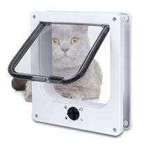 Cat Door Stopper Magnetic Pet Door 4-Way Lock for Indoor and Outdoor Doors Weatherproof Pet Door