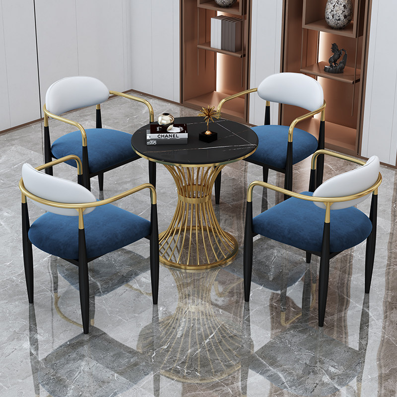 Light luxury modern sales office hotel negotiates a table four chairs simple business reception to negotiate a combination of tables and chairs