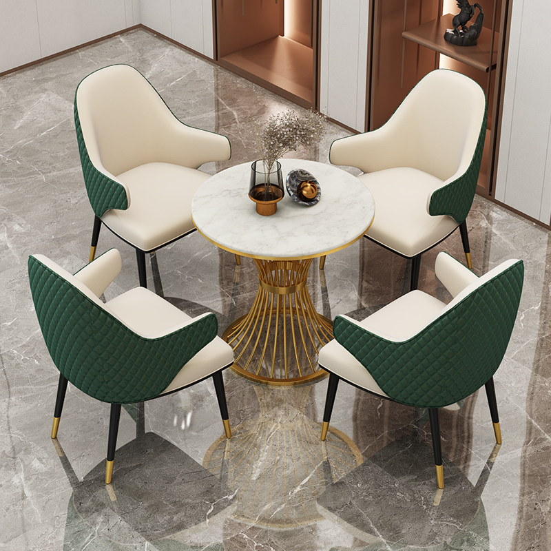 Nordic reception negotiation table and chair combination simple light luxury modern sales office hotel will talk about a single table four chairs