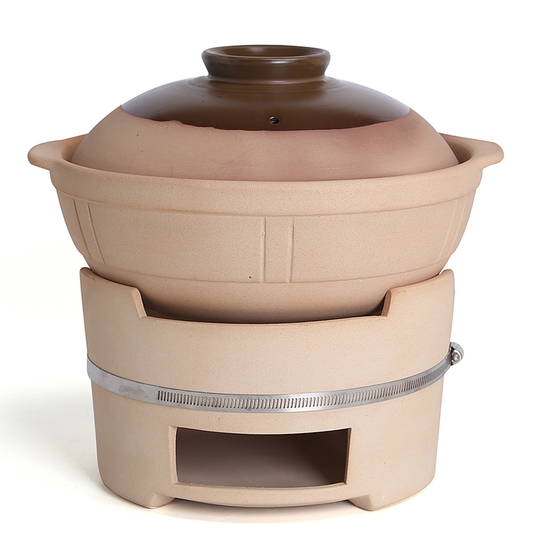 Small charcoal stove Charcoal hot pot stove Old-fashioned household soup casserole clay carbon oven Barbecue heating Hong Kong-style side stove