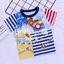 Exploits recommended 20 years new summer style childrens clothing four-palace-style camera embroidered pure cotton short sleeve amusement park shorts