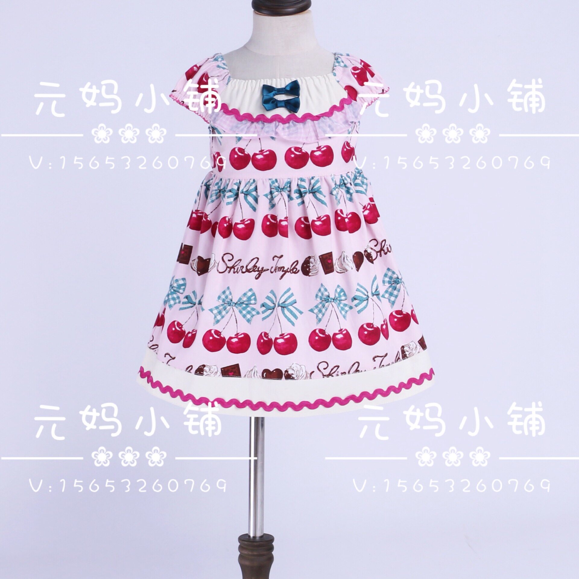 Exploits recommended for 20 years, summer payment ST female palate with pure cotton cherry full print princess even body dress