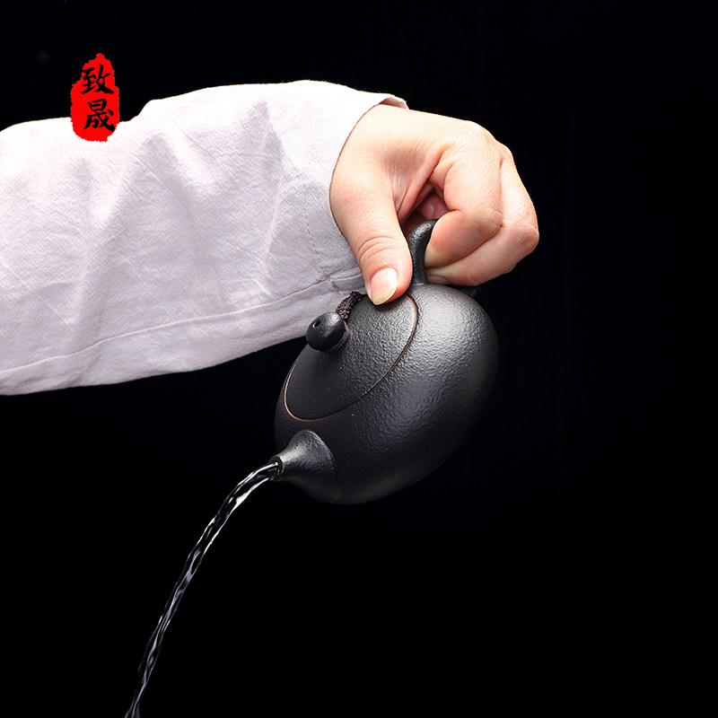 Zhisheng drinking tea ceramic teapot set Household Office teapot kung fu tea set tea single pot small teapot