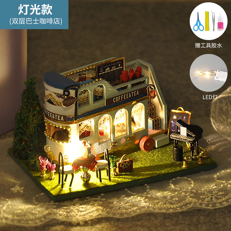 巧之匠 手工DIY拼装模型 双层巴士系列玩具 天猫优惠券折后￥22起包邮（￥32-10）送工具胶水