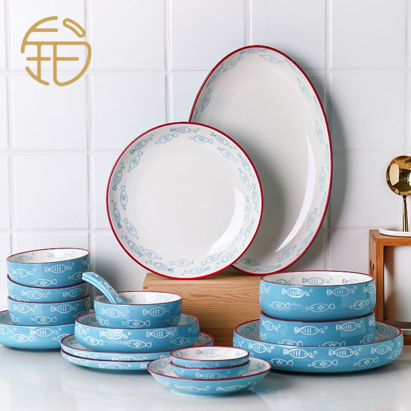 Platinum Yueen Bowl Dish Cutlery Sets Group Home Boutique Creative Minimalist Nordic Wind Bowls Chopstick Plate Quality Life Gift