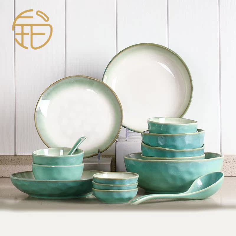 Platinum Yuechen Boutique Bowl and Dishes Tableware Set Home Chinese Simple Creative Ceramic Bowls and Chopsticks Restaurant High-end Gifts