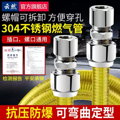 304 stainless steel gas bellows gas pipe gas pipe gas pipe through wall perforated water heater stove metal hose