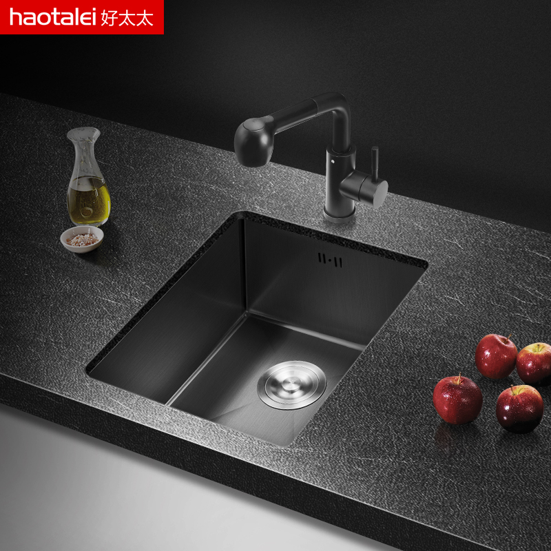 German Wash Basin Single Sink Bar Sink Kitchen Sink Kitchen 304 Stainless Steel Dishwashing Tank Sink Small Sink Wash Basin